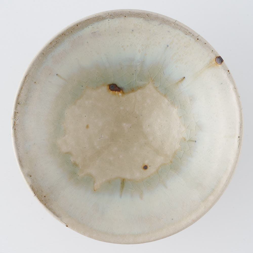 作家 中村哲雄 白釉 線鉢5寸