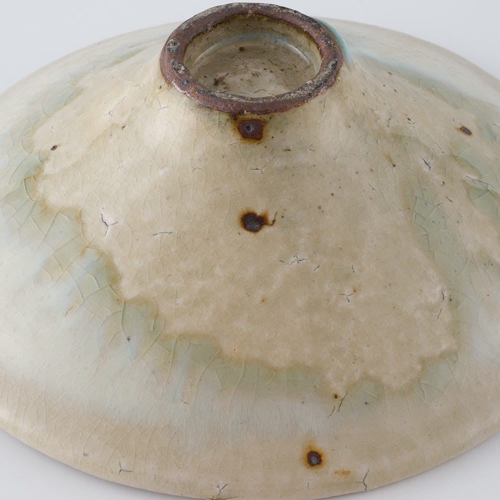 作家 中村哲雄 白釉 線鉢5寸