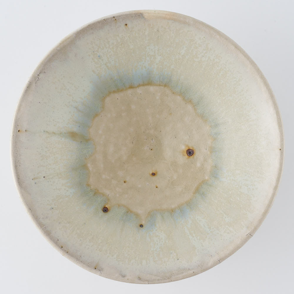 作家 中村哲雄 白釉 線鉢6寸