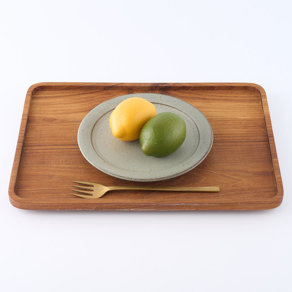 作家 長谷川哲也 洋皿18cm(緑青) 作家 長谷川哲也 陶磁器作家もの