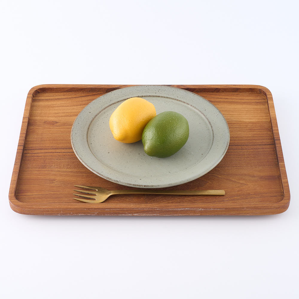 作家 長谷川哲也 洋皿21cm(緑青) 作家 長谷川哲也 陶磁器作家もの