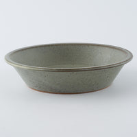 作家 長谷川哲也 浅鉢18cm(緑青)