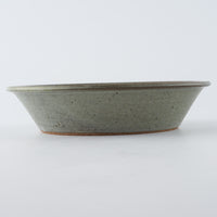 作家 長谷川哲也 浅鉢18cm(緑青)