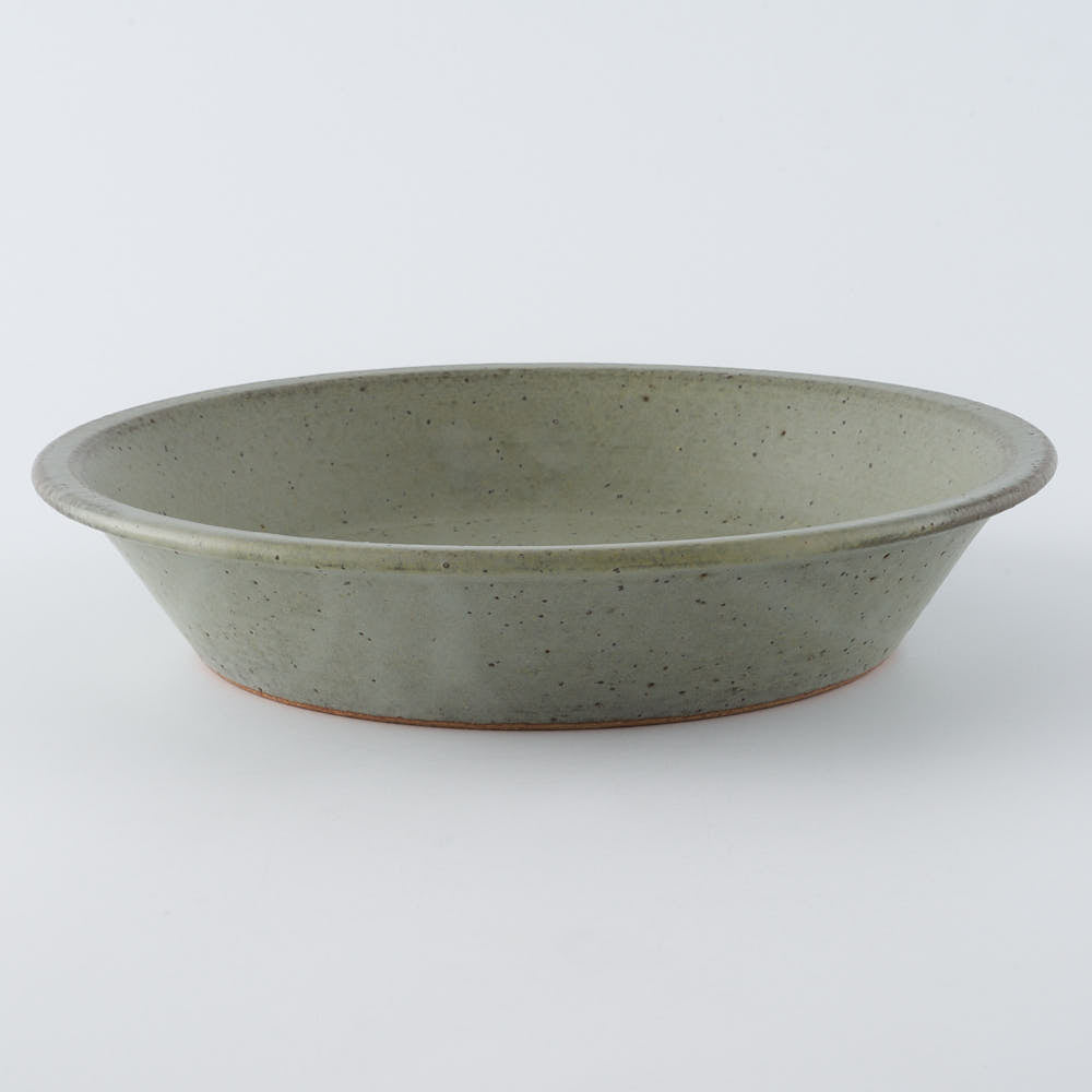 作家 長谷川哲也 浅鉢21cm(緑青) 作家 長谷川哲也 陶磁器作家もの