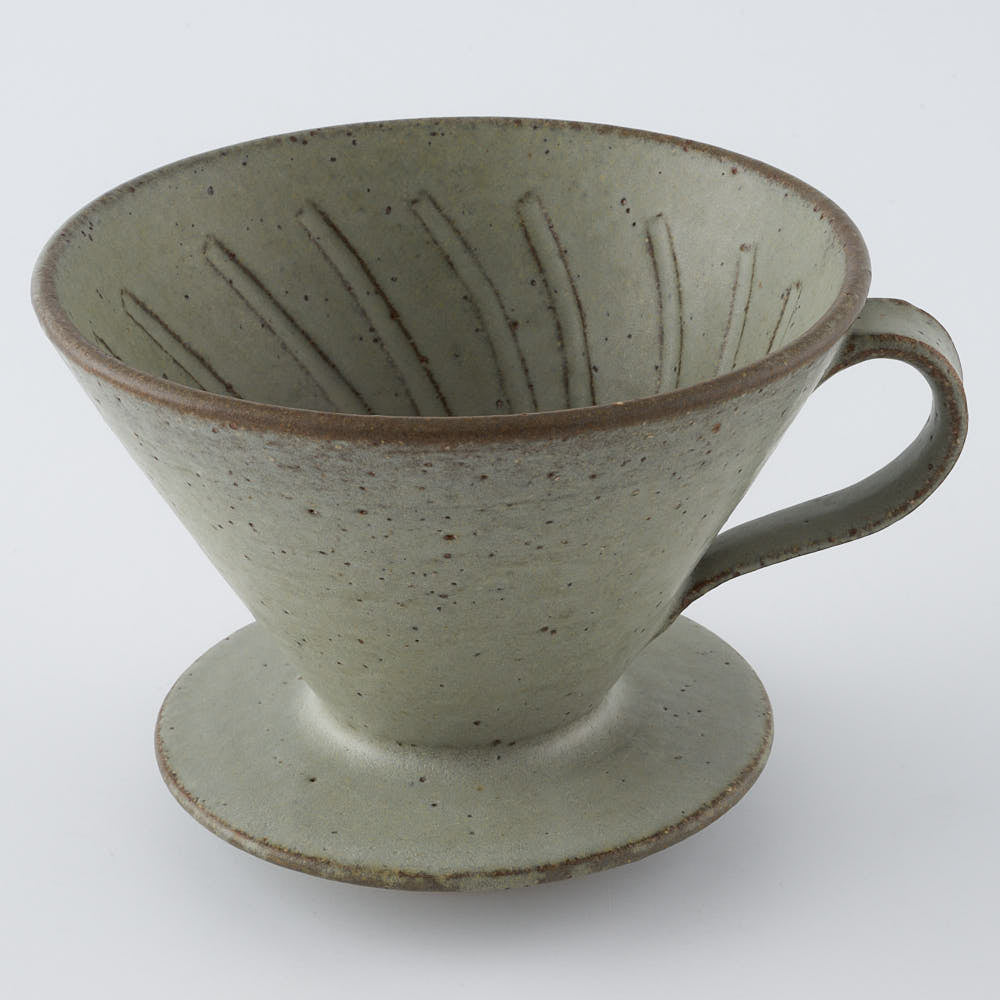 作家 長谷川哲也 ドリッパー(緑青) 作家 長谷川哲也 陶磁器作家もの