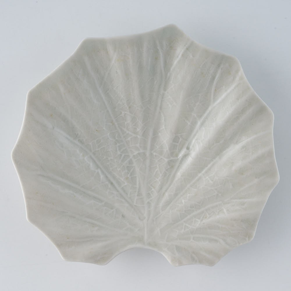 作家 前田麻美 灰青釉 石蕗の葉 四寸皿