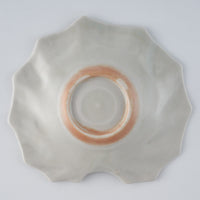 作家 前田麻美 灰青釉 石蕗の葉 四寸皿