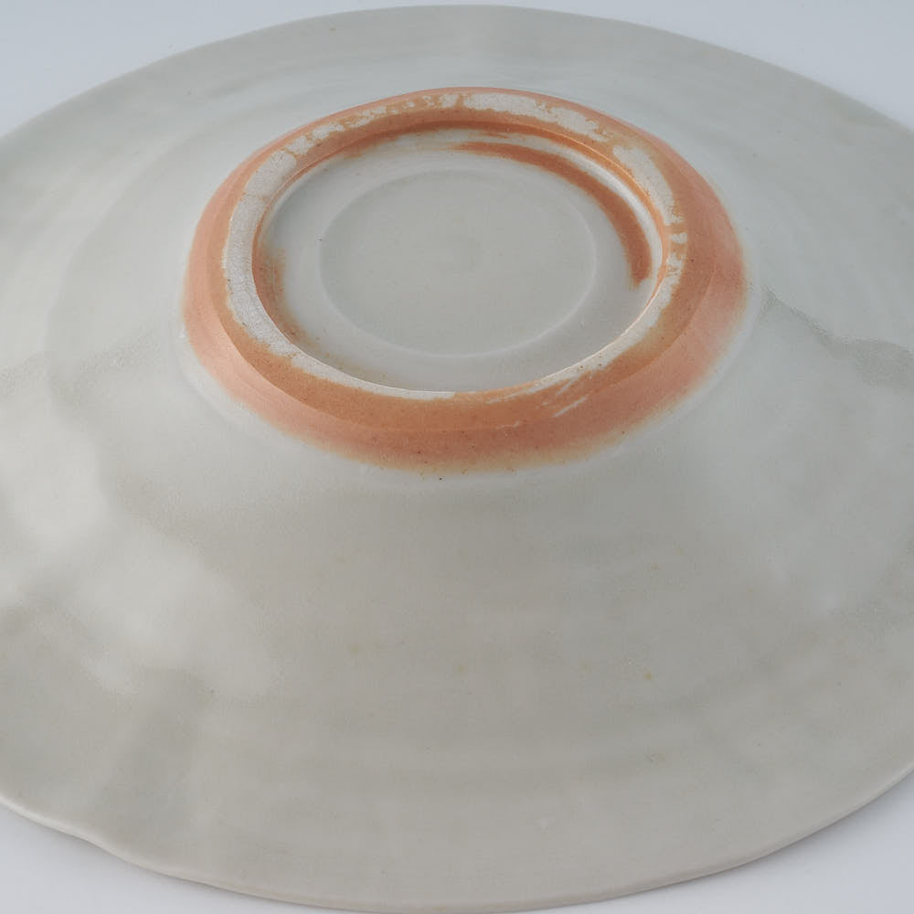 作家 前田麻美 灰青釉 蓮の葉 六寸皿 作家 前田麻美 陶磁器作家もの