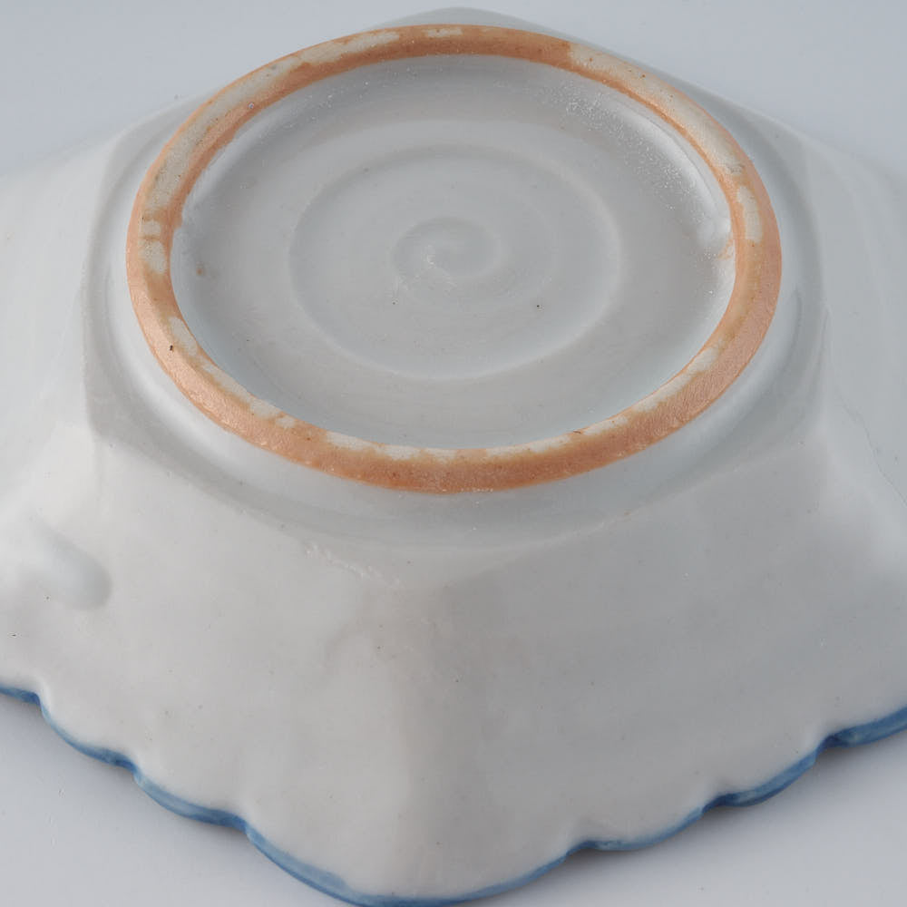 作家 前田麻美 染付 花唐草 豆皿 作家 前田麻美 陶磁器作家もの