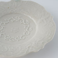 作家 前田麻美 青白磁 花唐草稜花 豆皿