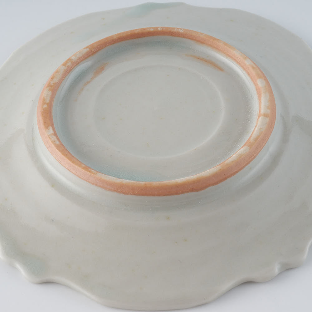 作家 前田麻美 青白磁 花唐草稜花 豆皿