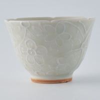 作家 前田麻美 灰青釉 花七宝 杯 作家 前田麻美 陶磁器作家もの