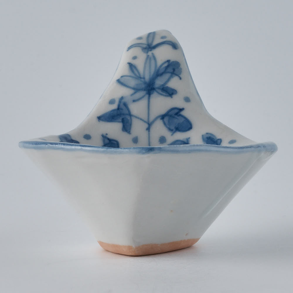 作家 前田麻美 染付 花唐草 れんげ 作家 前田麻美 陶磁器作家もの