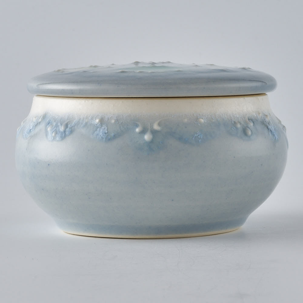 作家 佐藤美季 蓋物(ブルー) ¥4,840 大人の焼き物