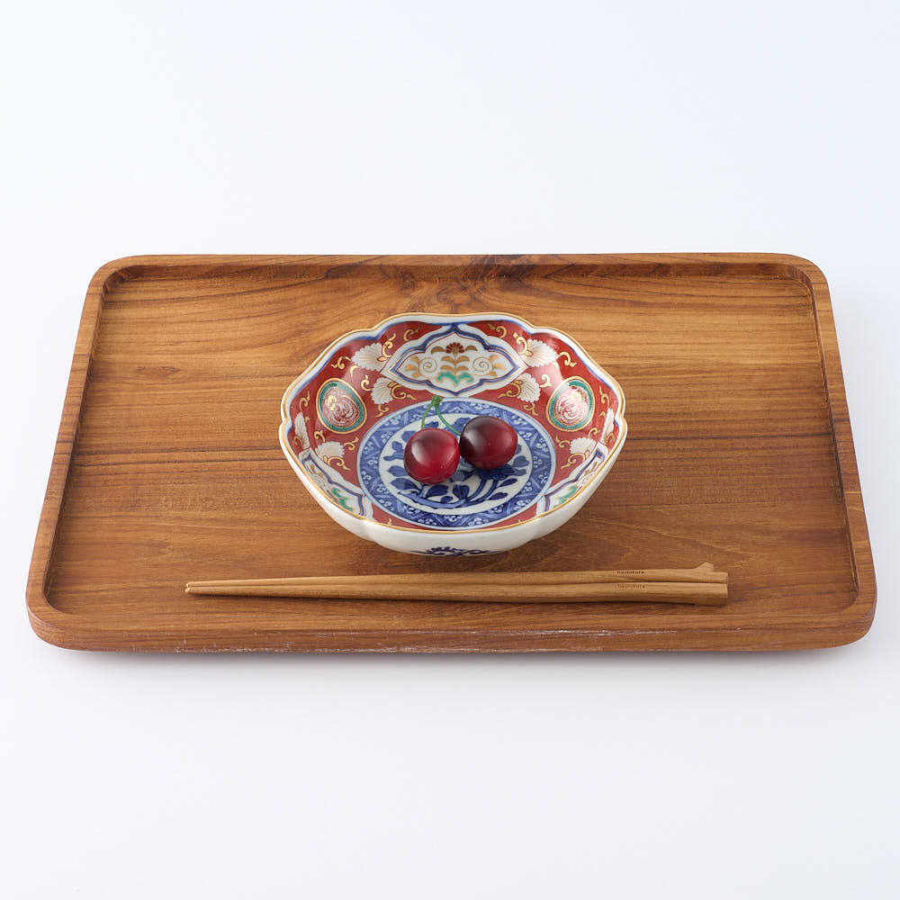 波佐見焼 林九郎窯 赤濃木甲草花 小鉢 ¥4,180 大人の焼き物
