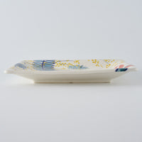 作家 武田朋己 角皿 ミモザと極楽鳥花