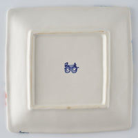 作家 武田朋己 角皿 ミモザと極楽鳥花