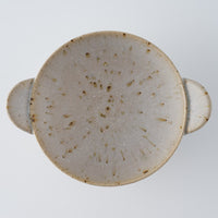 作家 住田文生 マット釉(胡麻)耳付き鉢 大