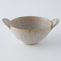 作家 住田文生 マット釉(胡麻)耳付き鉢 小