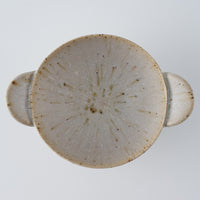 作家 住田文生 マット釉(胡麻)耳付き鉢 小