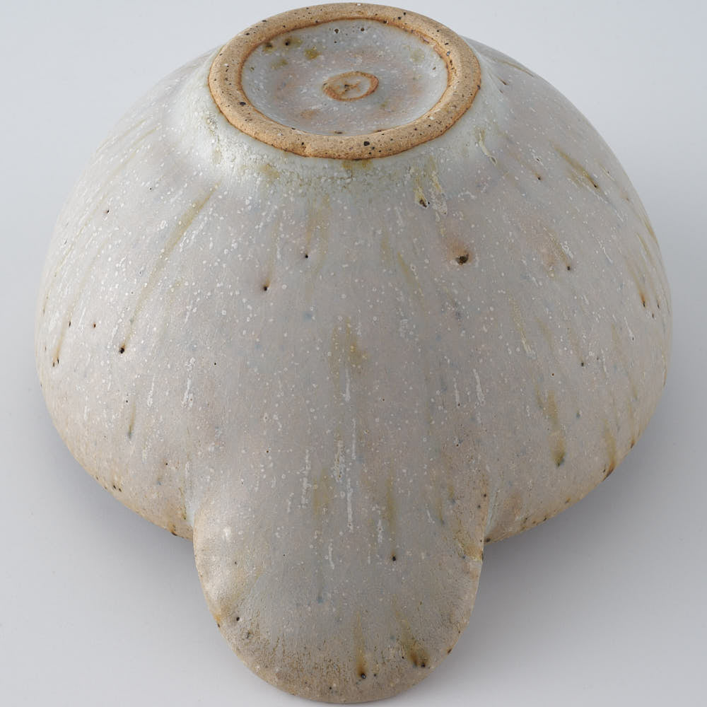 作家 住田文生 マット釉(胡麻)耳付き鉢 小