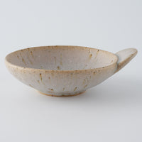 作家 住田文生 マット釉(胡麻)手付き小皿