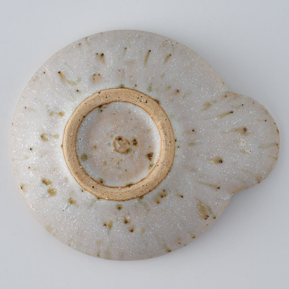 作家 住田文生 マット釉(胡麻)手付き小皿