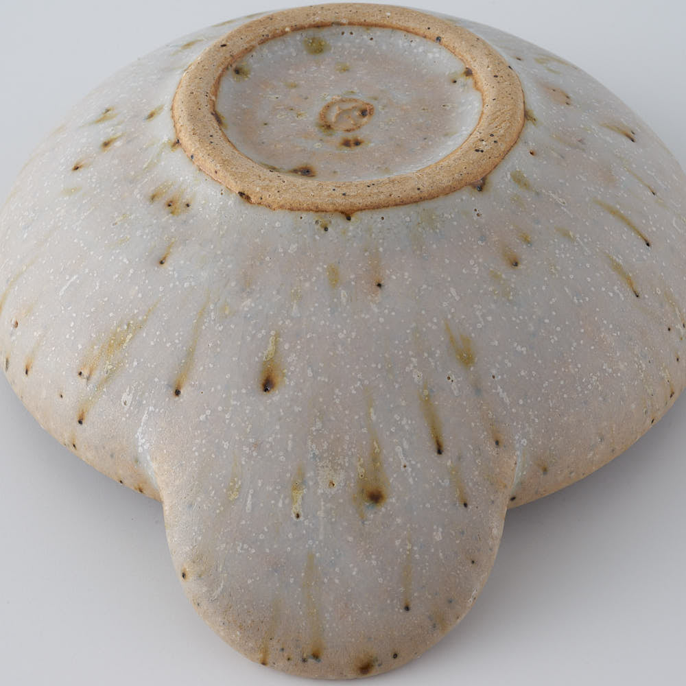 作家 住田文生 マット釉(胡麻)手付き小皿