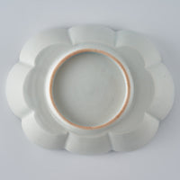 作家 鈴木まどか 白瓷菊割楕円大鉢