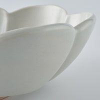 作家 鈴木まどか 白瓷菊割楕円大鉢