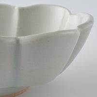 作家 鈴木まどか 白瓷菊割楕円豆鉢