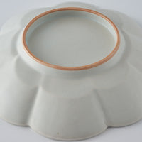 作家 鈴木まどか 白瓷菊割楕円皿