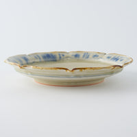 作家 鈴木まどか 輪花彫花紋七寸皿