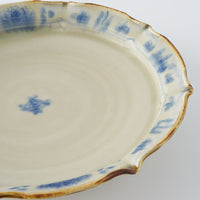 作家 鈴木まどか 輪花彫花紋七寸皿