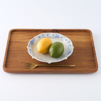 作家 鈴木まどか 輪花彫花紋六寸皿