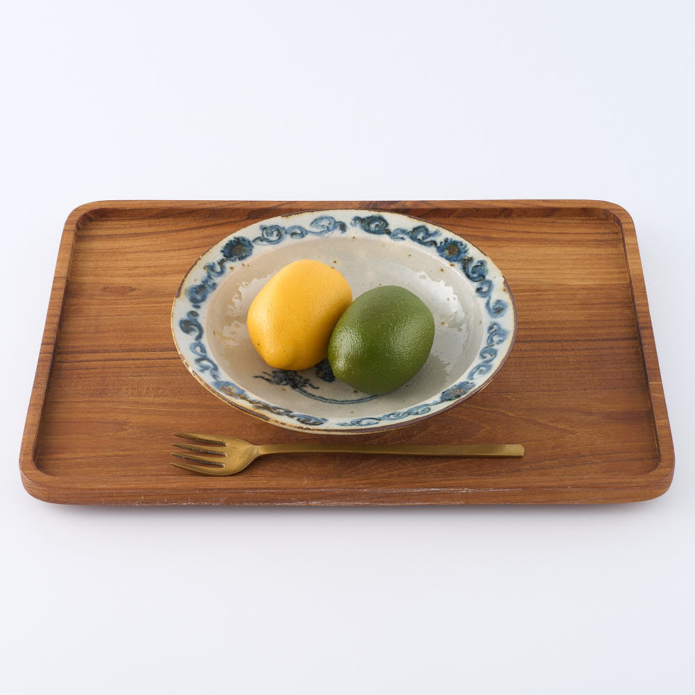 作家 市野吉記 安南手 リム浅鉢（虎）4 作家 市野吉記 安南手 リム浅鉢