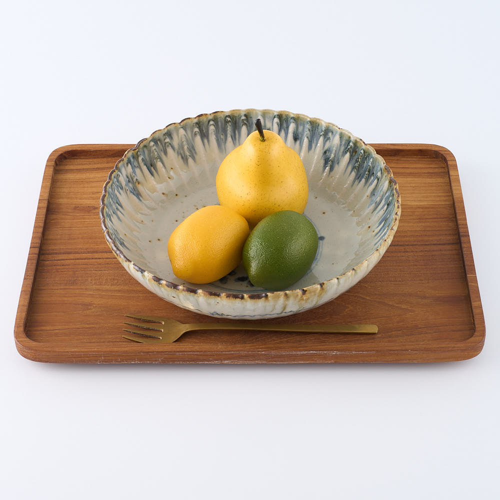 作家 市野吉記 安南手 輪花8寸大鉢 6 ¥11,000 大人の焼き物