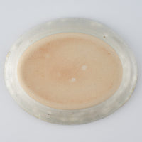 作家 市野吉記 安南手 楕円皿24cm(虎)14