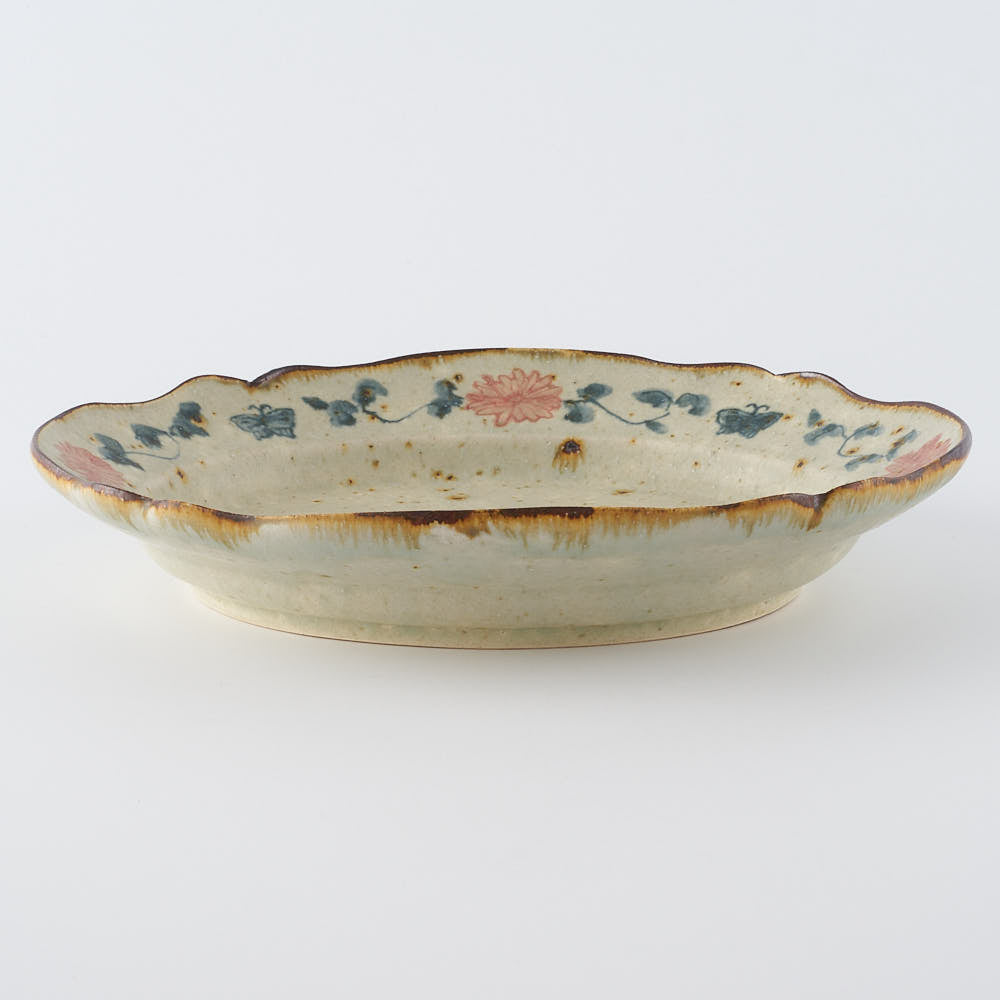 作家 市野吉記 バッチャン 輪花リム楕円皿 20 ¥7,150 大人の焼き物