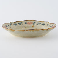 作家 市野吉記 バッチャン 輪花リム楕円皿 20