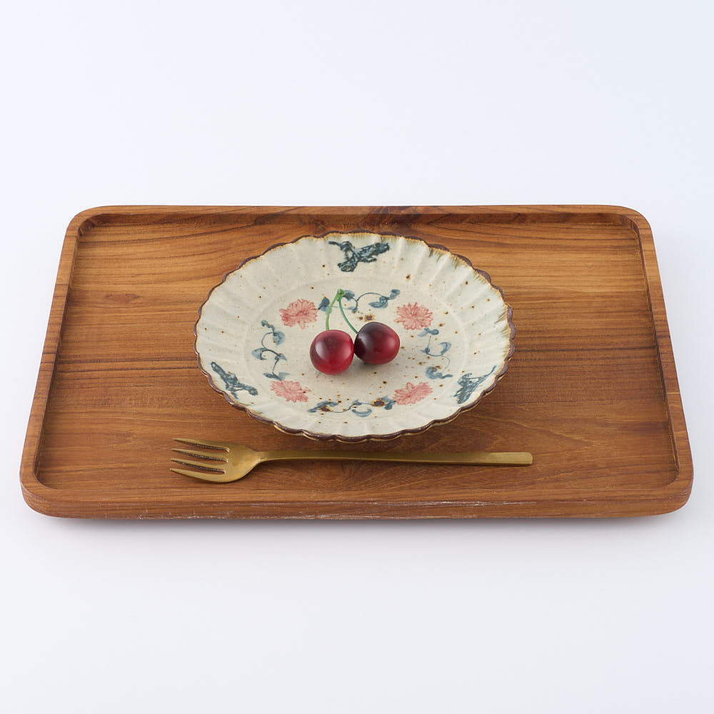 作家 市野吉記 バッチャン 輪花皿 25 ¥5,280 大人の焼き物