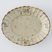 作家 市野吉記 シノワズリ 楕円菊花皿 33