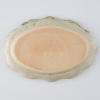 作家 市野吉記 シノワズリ 楕円輪花皿 34