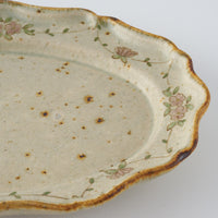 作家 市野吉記 シノワズリ 楕円輪花皿 34