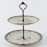 作家 市野吉記 安南手 ケーキスタンド(大・小)43