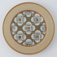 ふくべ窯 花水木 緑 20㎝リムプレート