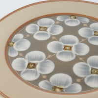 ふくべ窯 花水木 緑 20㎝リムプレート