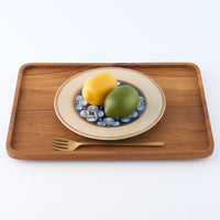 ふくべ窯 花水木 紺 20㎝リムプレート