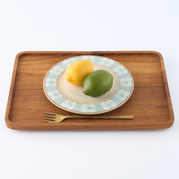 ふくべ窯 花水木 トルコ 20㎝リムプレート