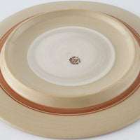 ふくべ窯 花水木 トルコ 20㎝リムプレート